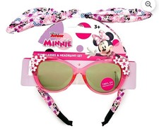 Minnie Mouse Girl's Fashion Sunglasses and Bow Headband 2-Piece Set Pink