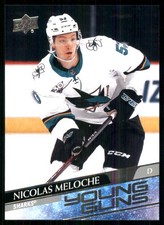 2020-21 Upper Deck #463 Nicolas Meloche YG RC San Jose Sharks TW3271