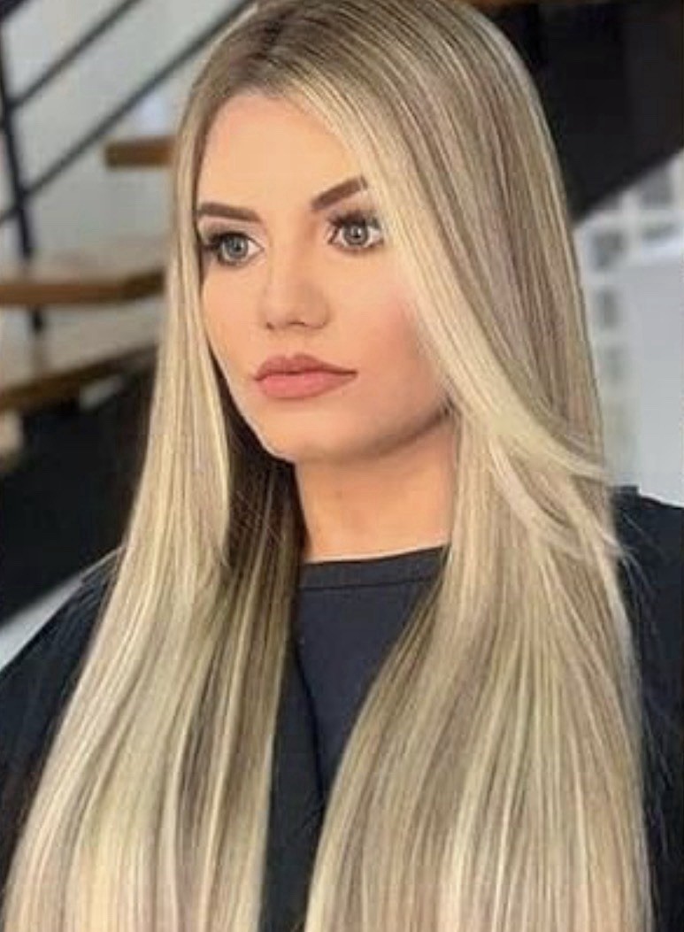 Lace Front Human Hair Wig 22" Blonde Highlights, Light Brown