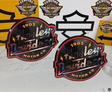 Genuine Harley Touring Fuel Gas Tank Set Embl...