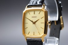 [Quasi come nuovo] Orologio Uomo Vintage SEIKO Dolce 8J41-0AK0 28mm Quadrante Oro Quarzo