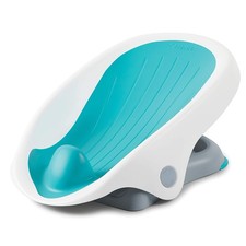 Support de siège de bain bébé été pour lavabo/baignoire - Blanc, sarcelle et gris