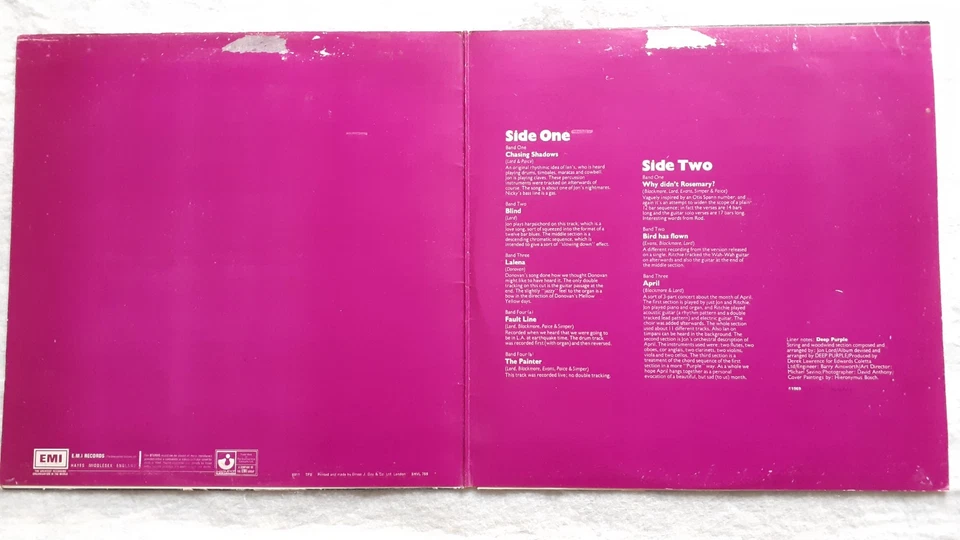 DEEP PURPLE "DEEP PURPLE" VINYL LP RECORDS (SHVL 759 A1 / B2) - Image 3 of 4