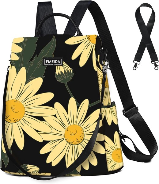 Fmeida Mochila de nylon impermeable para mujer para uso diario viajes cortos
