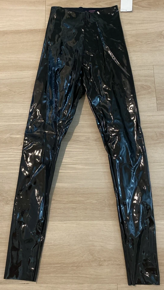 Legging Commando charol imitación cuero negro control perfecto cintura alta XS nuevo Foto 2 de 4