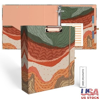 3 Ring Binder Organizer W/ Index Dividers & Labels Easy Access Durable Design US