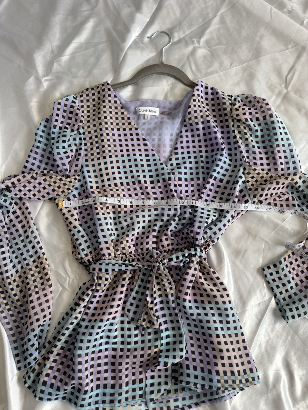 Beautiful Multicolored Grid Pattern Calvin Klein … - image 5