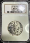 1942 Walking Liberty Half Dollar In A Old School NGC MS64 Holder
