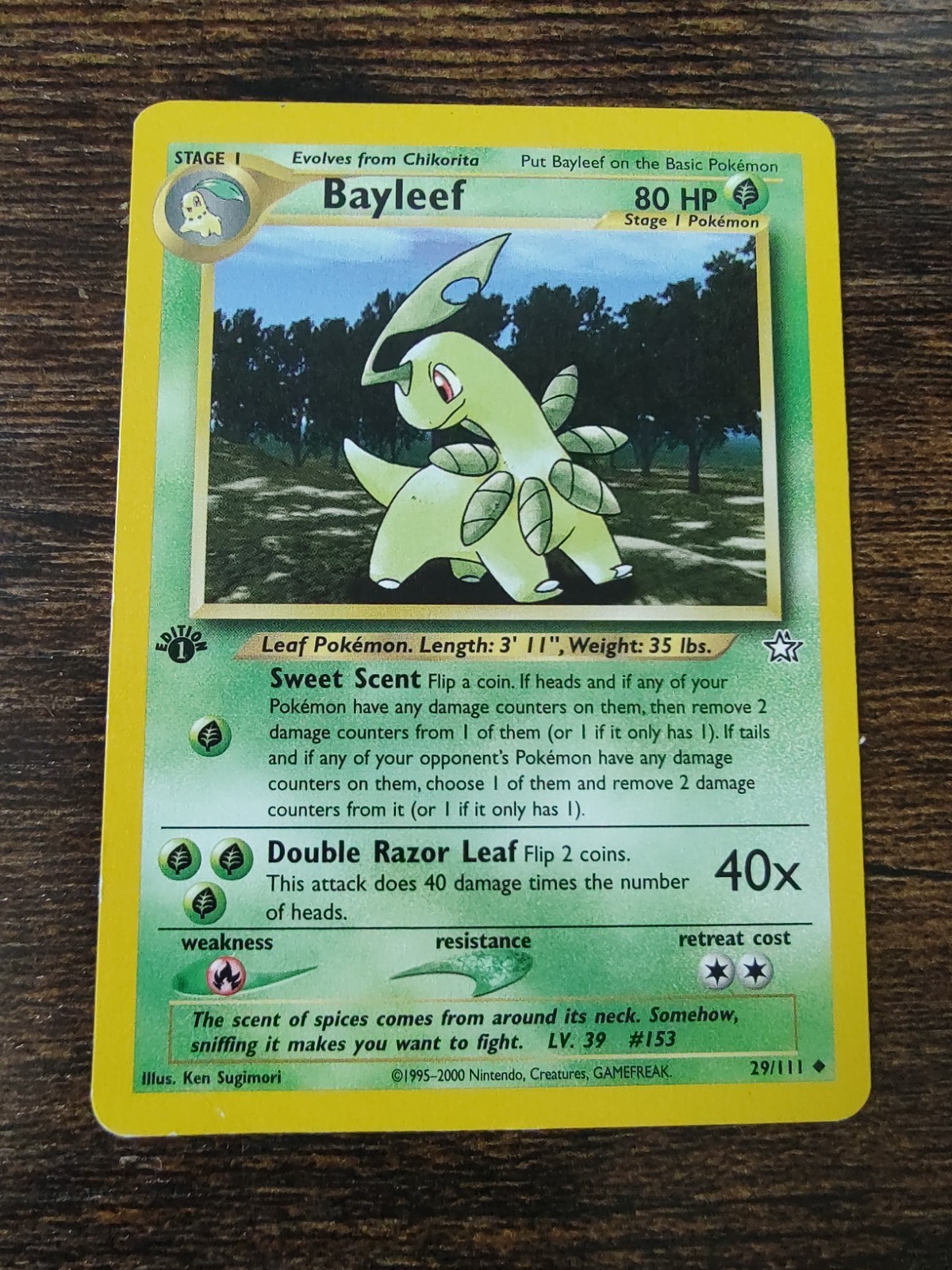 Pokemon Neo Genesis 1st Edition Bayleef 29/111 Non Holo MP
