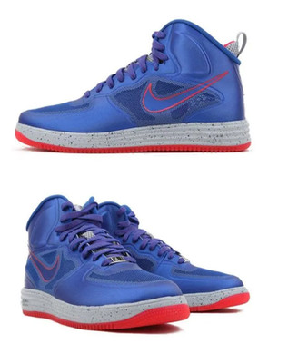 NEU Nike Lunar Force 1 Fuse High Größe UK 8 Spiel royalblau/sirenenrot 580616-400