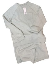 Janie and Jack Sweater Shorts Set Boys 10 Pullover Pocket Summer Outfit Matching