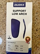 OUOKK Low 24 mm Arch Support Shoe Inserts Women Men Size L 3/4 Length Thin