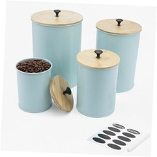 Kitchen Canisters for Countertop Set of 4 with Customizable Sage green