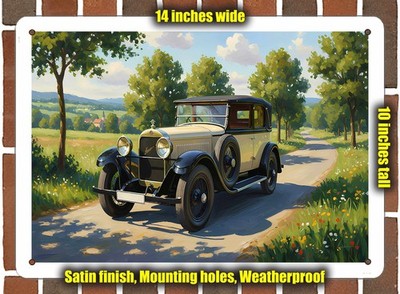 Metal Sign - 1926 Hispano Suiza H6B Torpedo Oil Painting - 14x10