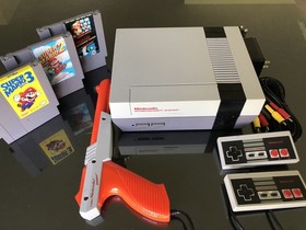 NINTENDO NES Console System Bundle Games Super Mario 1 2 3 Polished Original PIN