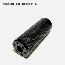 STEALTH ALLOY 3 Muzzle Brake for 1/2 28  5/8 24 GBB CNC Black