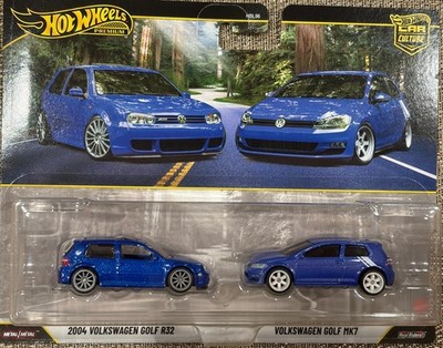 2026 Hot Wheels Premium 2-Pack 2004 Volkswagen Golf R32 & Golf MK7,Free shipping