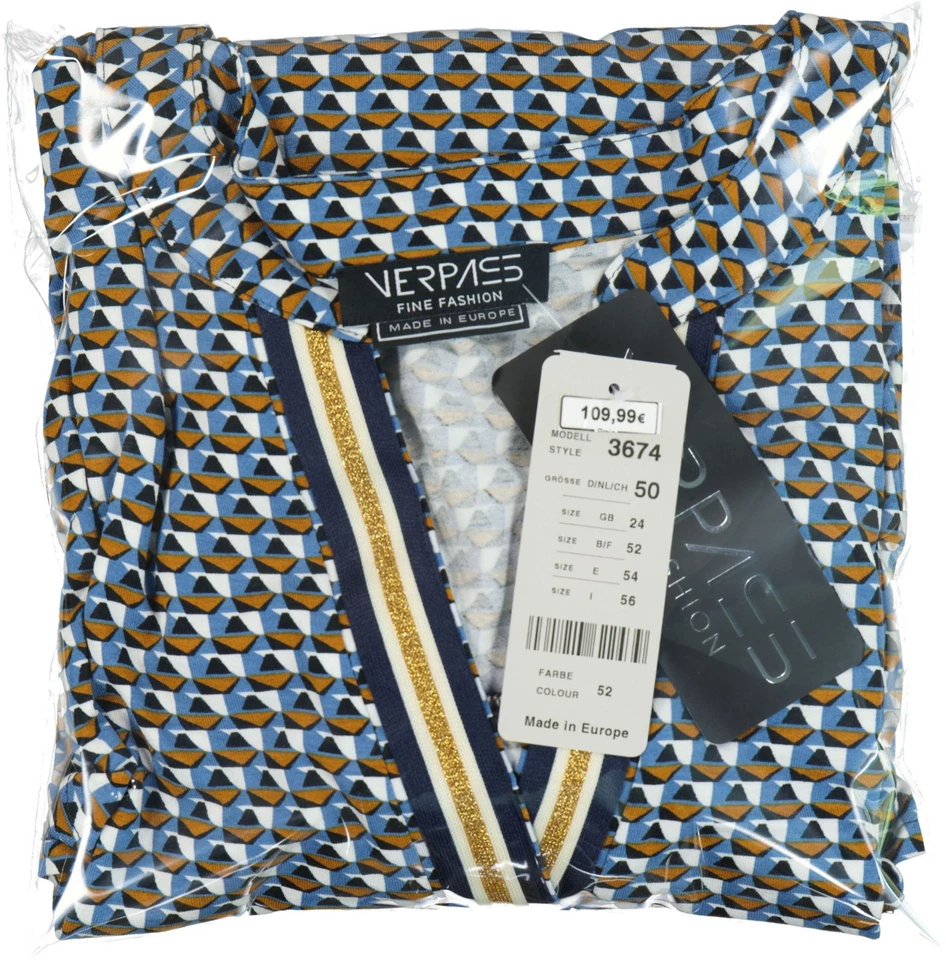 NEU! Verpass Damen Tunikashirt 3676 blau gemustert Gr. 50 - Bild 2 von 4