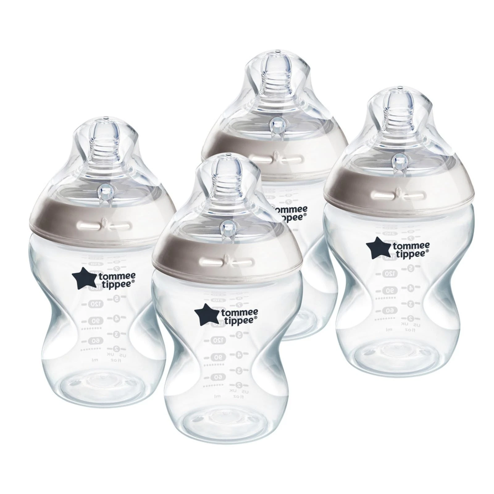 Tommee Tippee Natural Start Anti-Colic Baby Bottles 9oz Pack of 4 0+ Months