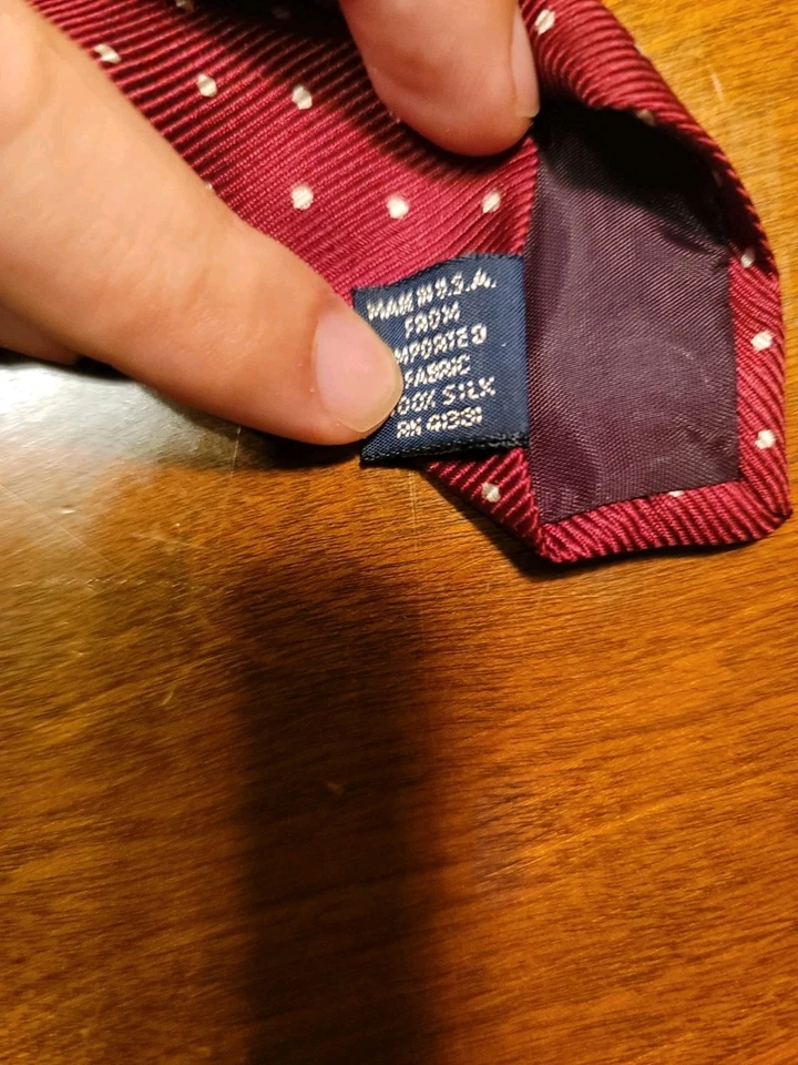 Corbata de seda Polo Ralph Lauren granate Foto 4 de 4