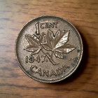 Lot of 13 CANADA Small One Cent Penny Coins George ALL DIFFERENT DATES 1940-1952 — photo 2