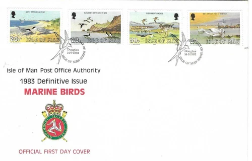 Isle of Man Comm/FDC -  Marine Birds  - 1983 (IOM228)