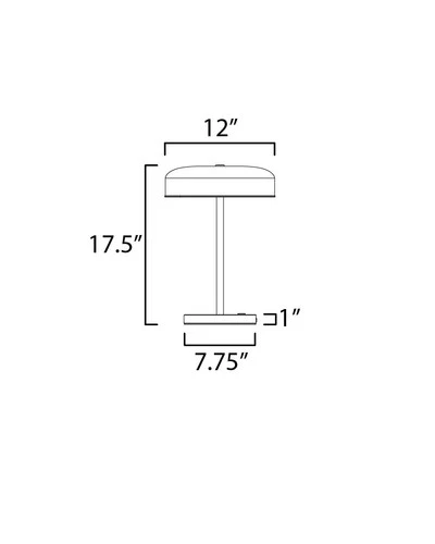 ET2 E24669-138 Voto 18" Tall Buffet Table Lamp - Gunmetal - Picture 2 of 5