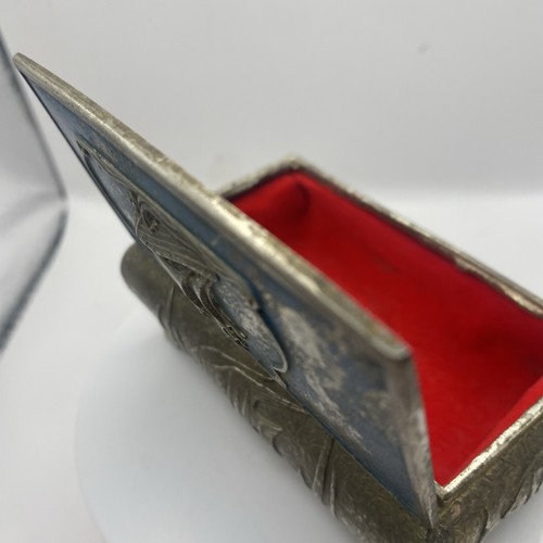 Vintage Clipper Ship Metal Embossed Trinket Box Made In Japan Nautical Theme - Picture 13 of 15
