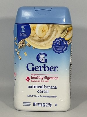 Gerber Healthy Digestion Oatmeal Banana Cereal for Baby 8 oz