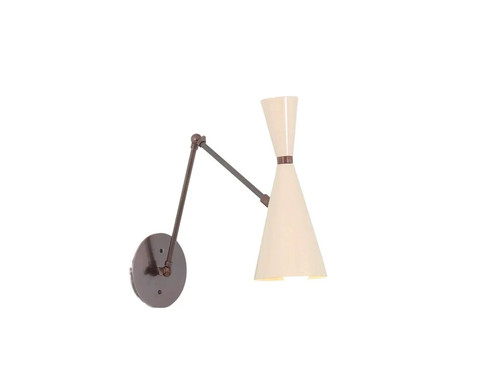 Applique da parete Toronto fatto a mano ispirazione vintage lampada da parete luce ottone grezzo italiano - Foto 2 di 6