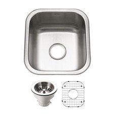 Houzer MS-1708-C Club 16-1/4" Undermount Single Basin Stainless - Stainless
