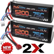 PowerHobby 3S 1.11V 5200mAh 75C Lipo Battery w Deans (2) : Hpi E-Firestorm