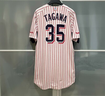 AUTHENTIC TOKYO YAKULT SWALLOWS TAGAWA #35 BASEBALL GAME JERSEY