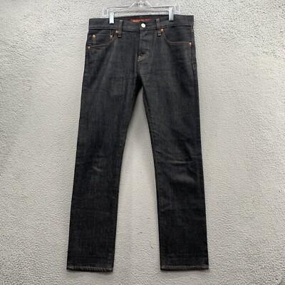 Uniqlo Jeans Men Size 30 Black Skinny Fit Straight Stretch