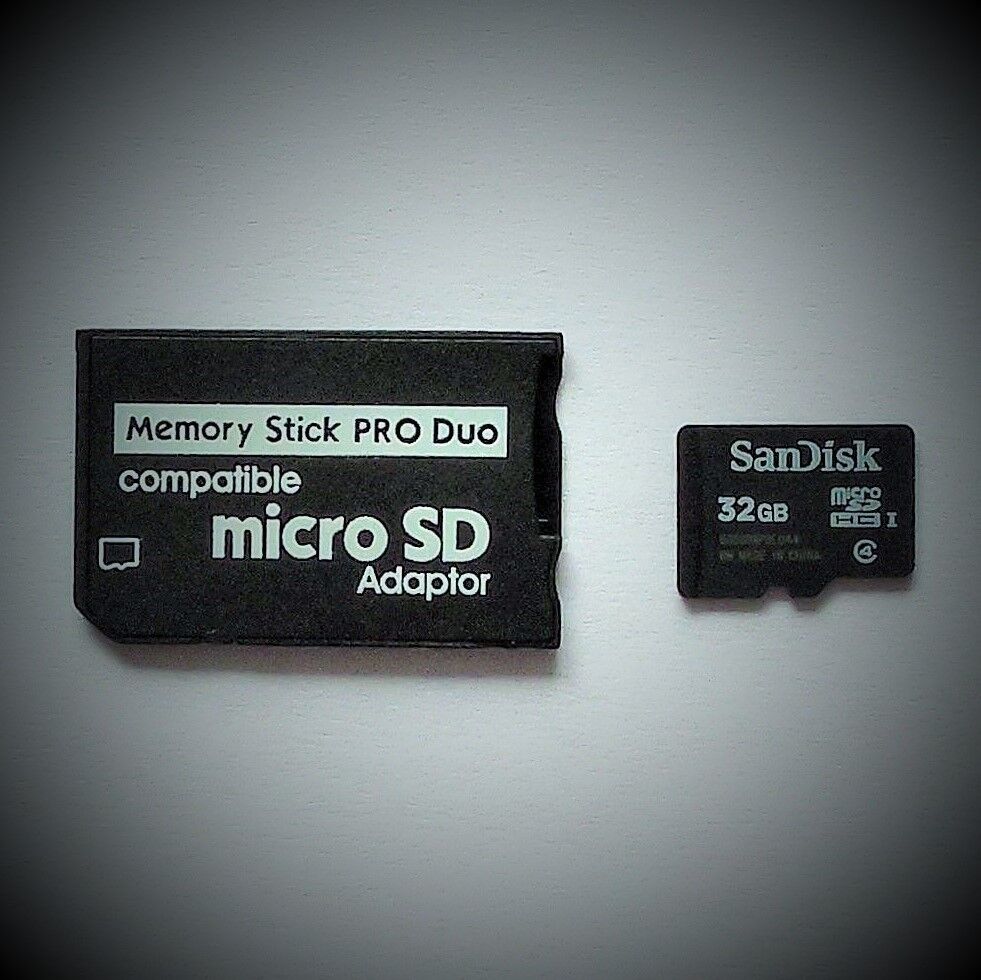 Memory Stick PRO Duo Adapter Sandisk 32GB microSD SDHC für SONY Geräte PSP NEU