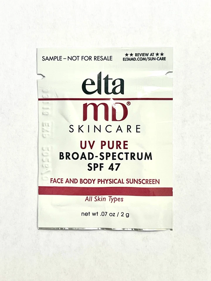 Elta MD UV Pure Broad-Spectrum SPF47 NEW IN BOX 40 Samples Exp. 2/26