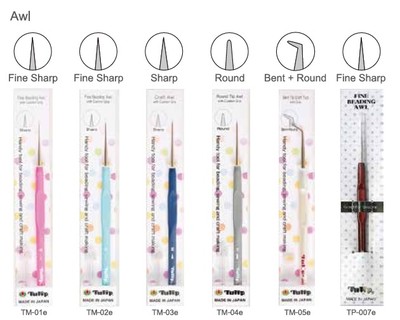 Tulpenahlen zum Auffädeln, Nähen und Basteln, Leder, Papier TM-01e bis TP-007e