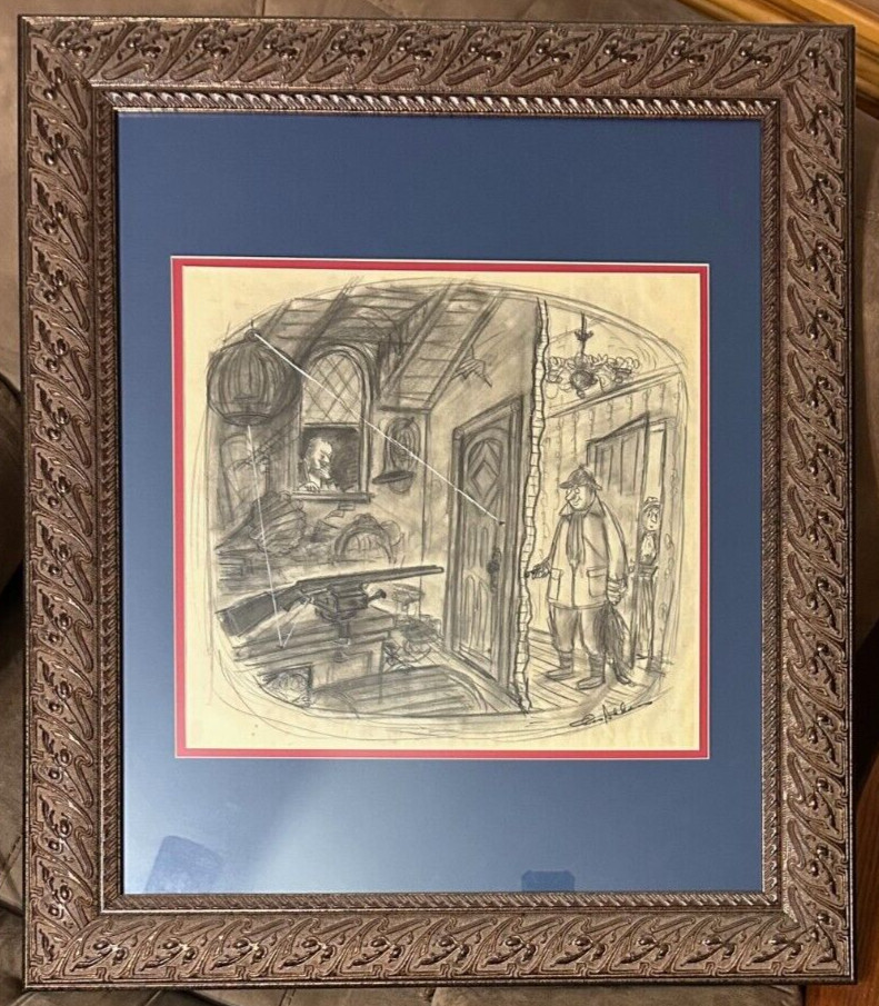 CHARLES ADDAMS Original Pencil Charcoal PUBLISHED Art 'HOW TO KILL A RICH UNCLE' Comic Art