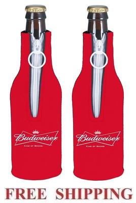 BUDWEISER KING OF BEERS 2 BEER BOTTLE SUIT COOLERS KOOZIE COOLIE HUGGIE BUD NEW