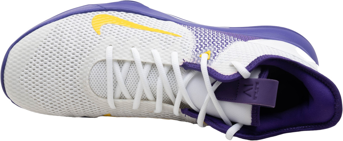 Nike LeBron Witness 4 Shoes Mens Size 9.5 White Purple Gold Basketball Comfort Nike Lebron Witness IV Lakers White Purple Gold BV7427-100  main image 3