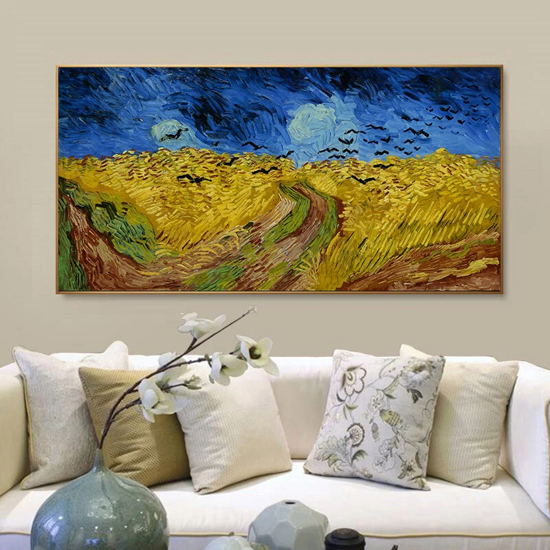 Ван Гог картины маслом печать на холсте абстрактный пшеничное поле звездная ночь плакат - Изображение 3 из 4