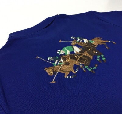 Polo Ralph Lauren No 3 Triple Pony Players Horse Racing  