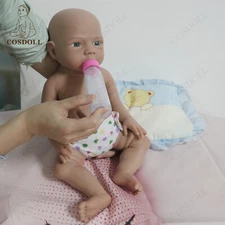 New 18.5" Reborn Baby Dolls FULL BODY SILICONE BABY GIRL DOLL BRONK SKIN DOLL US
