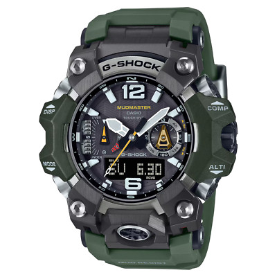 Casio G-Shock Mudmaster Black Dial Green Resin Band Watch GWGB1000-3A