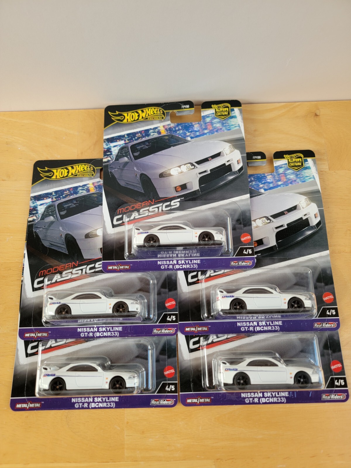 Hot Wheels Car Culture Modern Classics Nissan Skyline GTR BCNR33 Lot Of 5