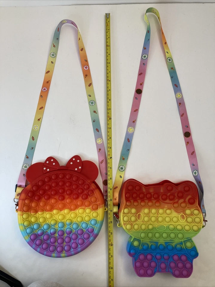 Monederos sensoriales juguete inquieto Hello Kitty & Minnie Mouse burbuja a presión. (G9) Foto 4 de 4