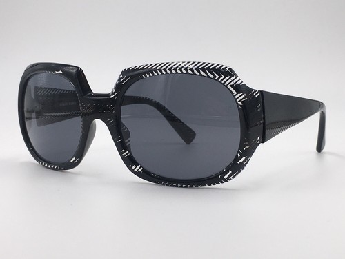 LAIN MIKLI Sonnenbrille Damen Quadratisch Schwarz Vintage M 1990er A0466-02 - Picture 4 of 12
