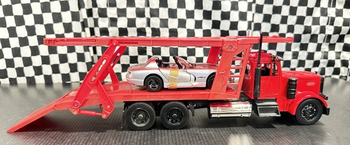 NewRay Peterbilt 379 Car Carrier w/Dodge Viper Roadster Load - 1:32 No Box - Picture 2 of 7