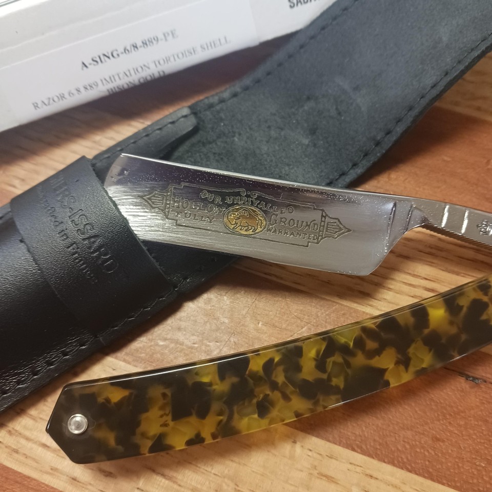 Thiers Issard Straight Razor - Faux Tortoise Handle (6/8