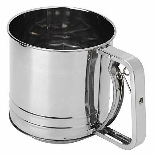 Flour Sifter Stainless Steel Double 35％OFF Manual Layer Sieve Large Cap 新品入荷
